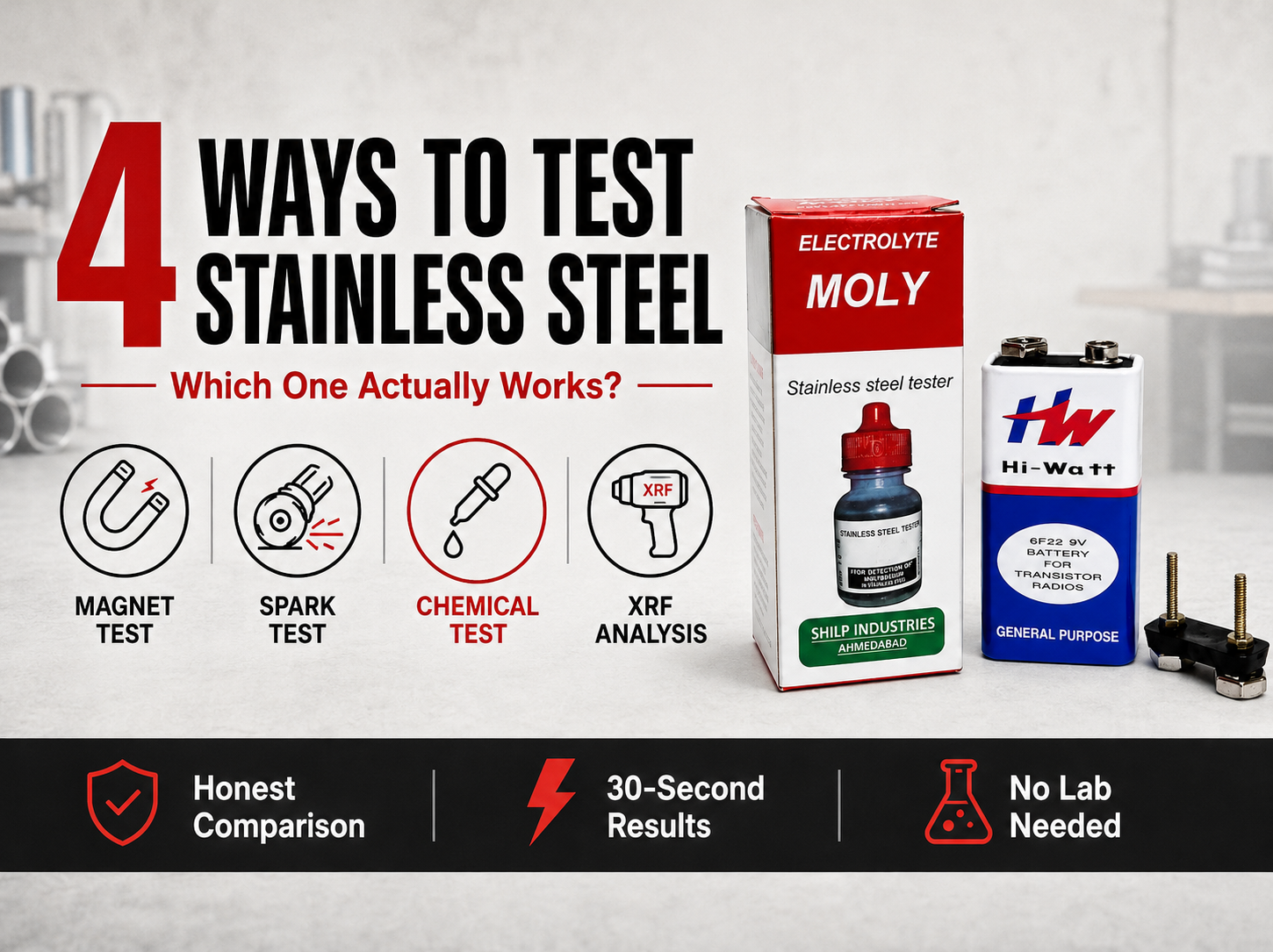 4 Ways to Test Stainless Steel: Which One Actually Works?