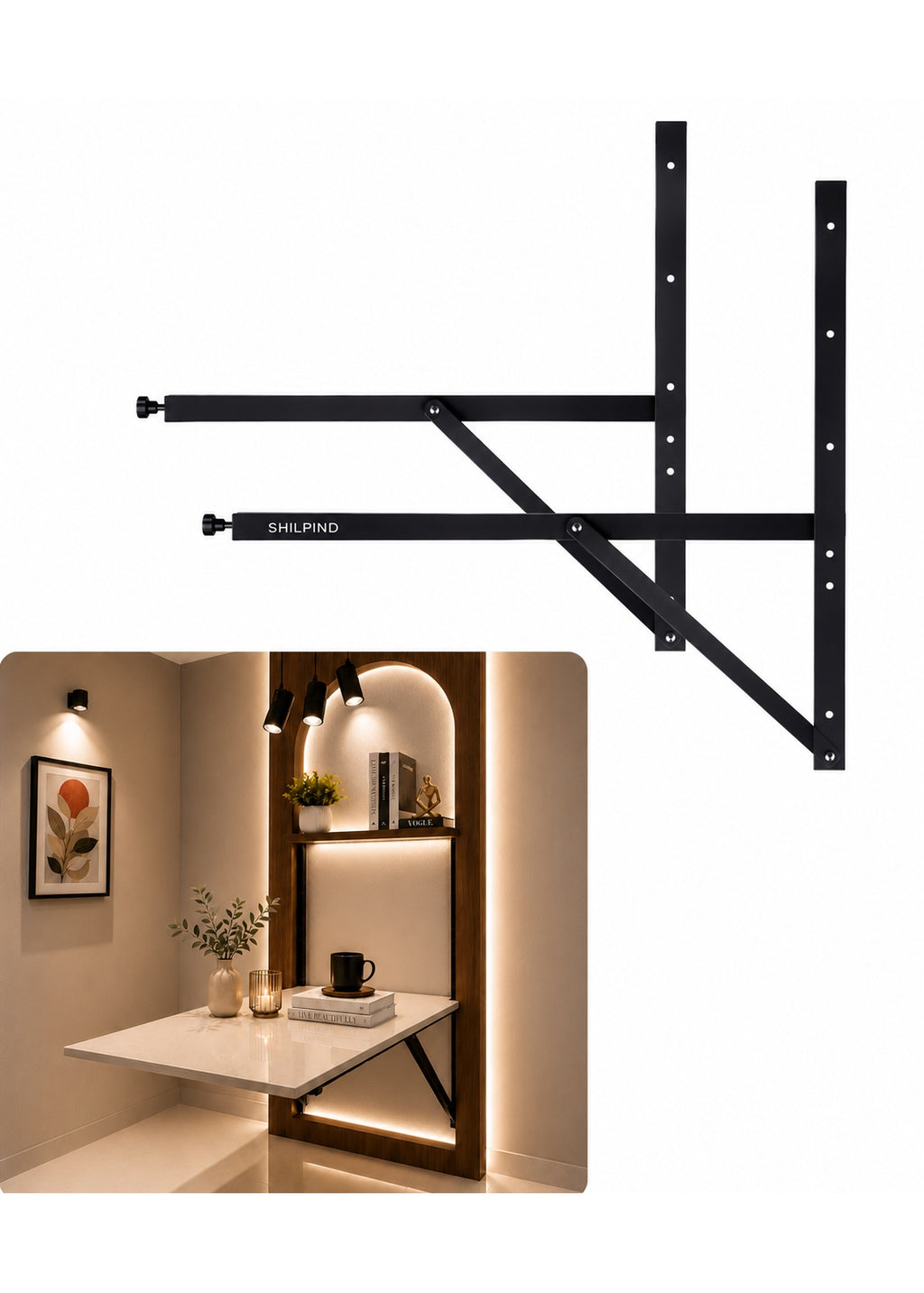 Wall mounted folding dining table bracket product 