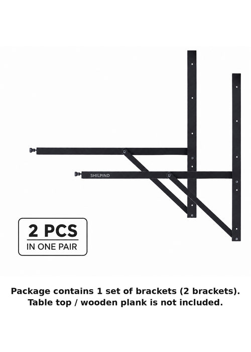 Wall mounted folding dining table bracket fully open