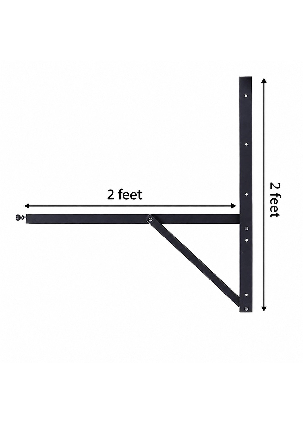 Wall mounted folding dining table bracket installed with tabletop