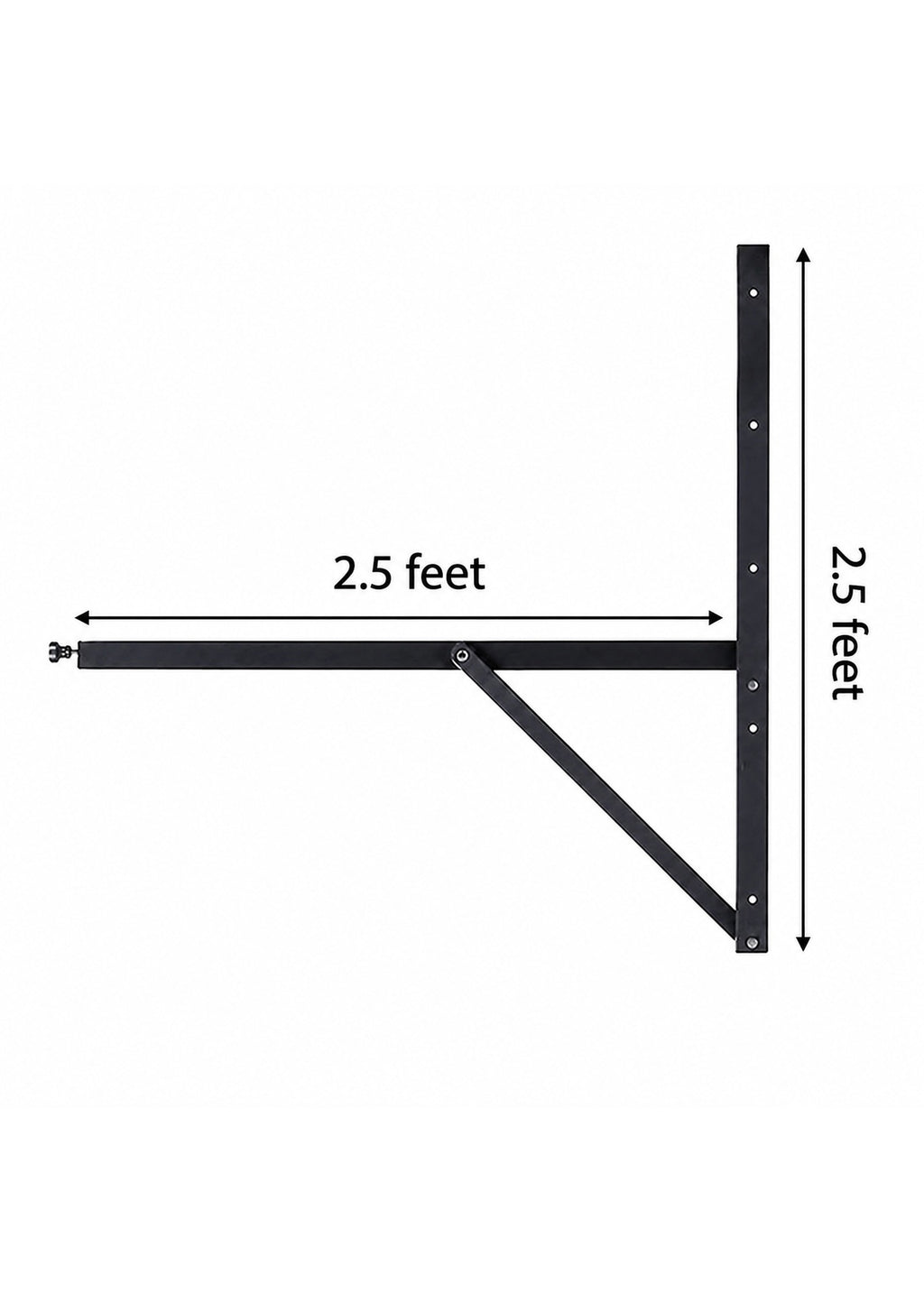 Folding wall bracket hinge mechanism dining table