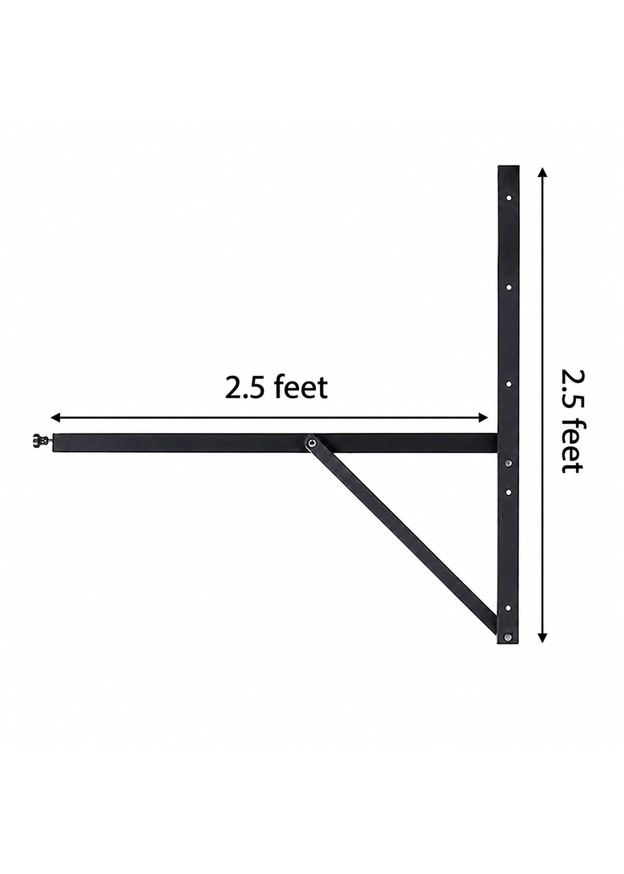 Folding wall bracket hinge mechanism dining table