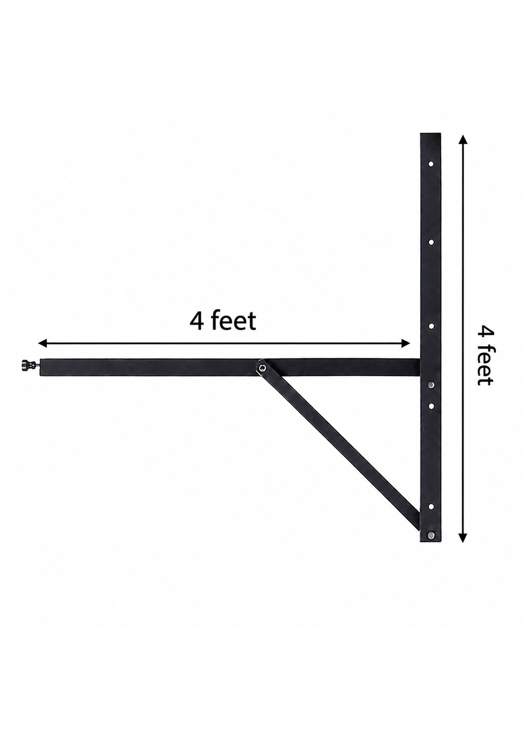 Heavy duty folding table bracket wall mount hardware