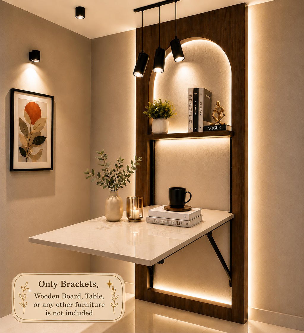 Folding dining table bracket box contents 2 pieces